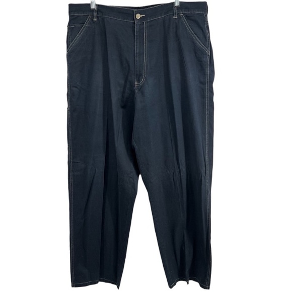 Structure Sz 40 Wide Leg Black Vintage Cargo Pants - Picture 1 of 8